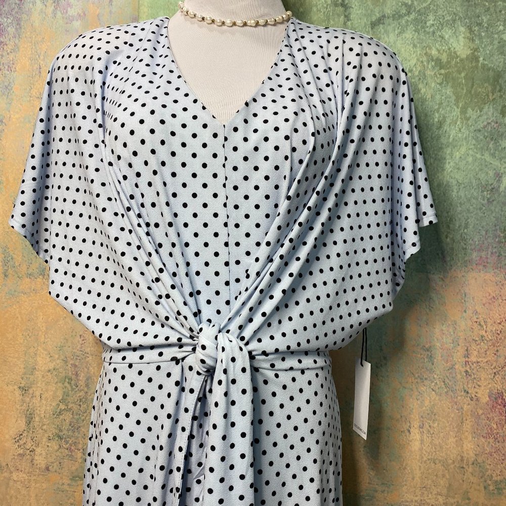 NWT📌Dex Plus Jenny Tie Front Midi Dress - Picture 4 of 16